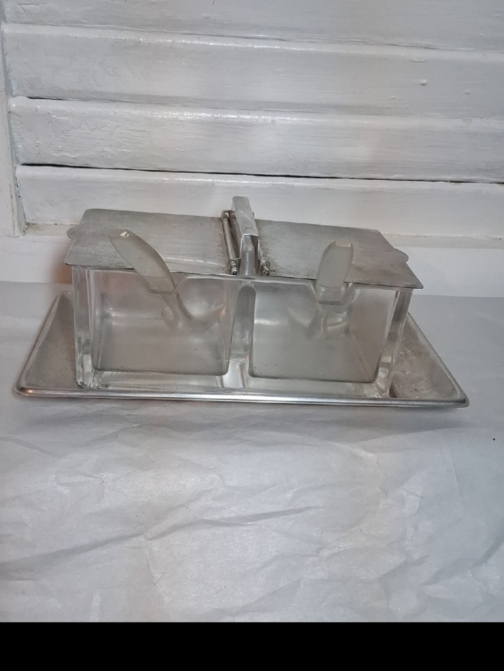Vintage WMF Cromargan Double Jam/Condiment Server